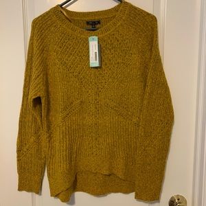 Mustard yellow chunky knit sweater